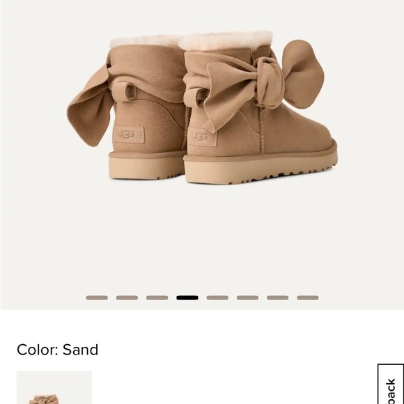 UGG Sand classic mini bow boots - Picture 3 of 7